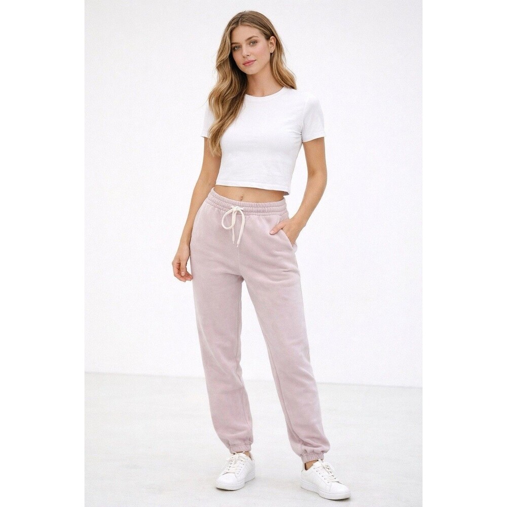 PacSun Jogger Sweatpants Medium Light Purple Fleece Drawstring Casual